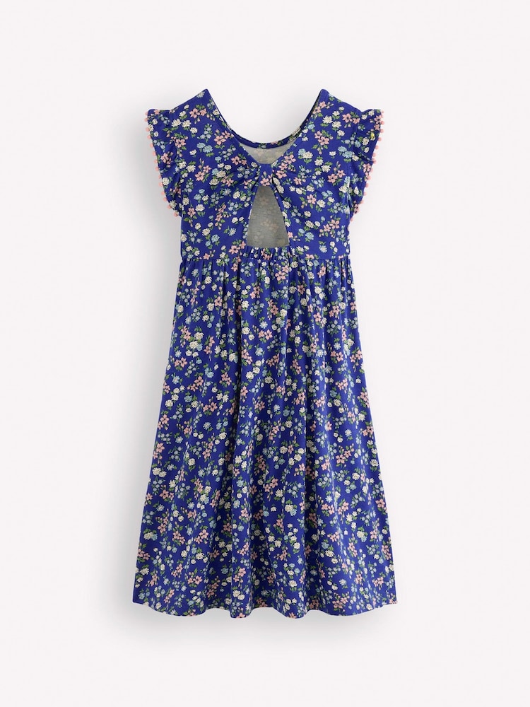 Boden Blue Bow Back Jersey Dress - Image 2 of 3