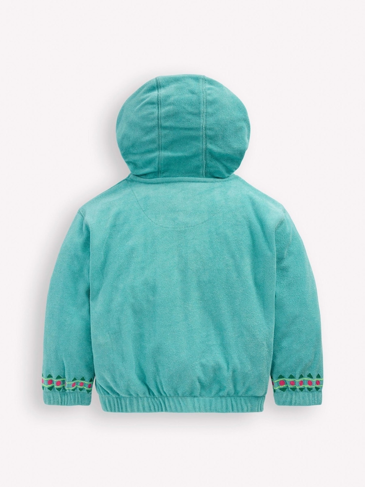 Boden Blue Relaxed Towelling Hoodie - Image 2 of 3