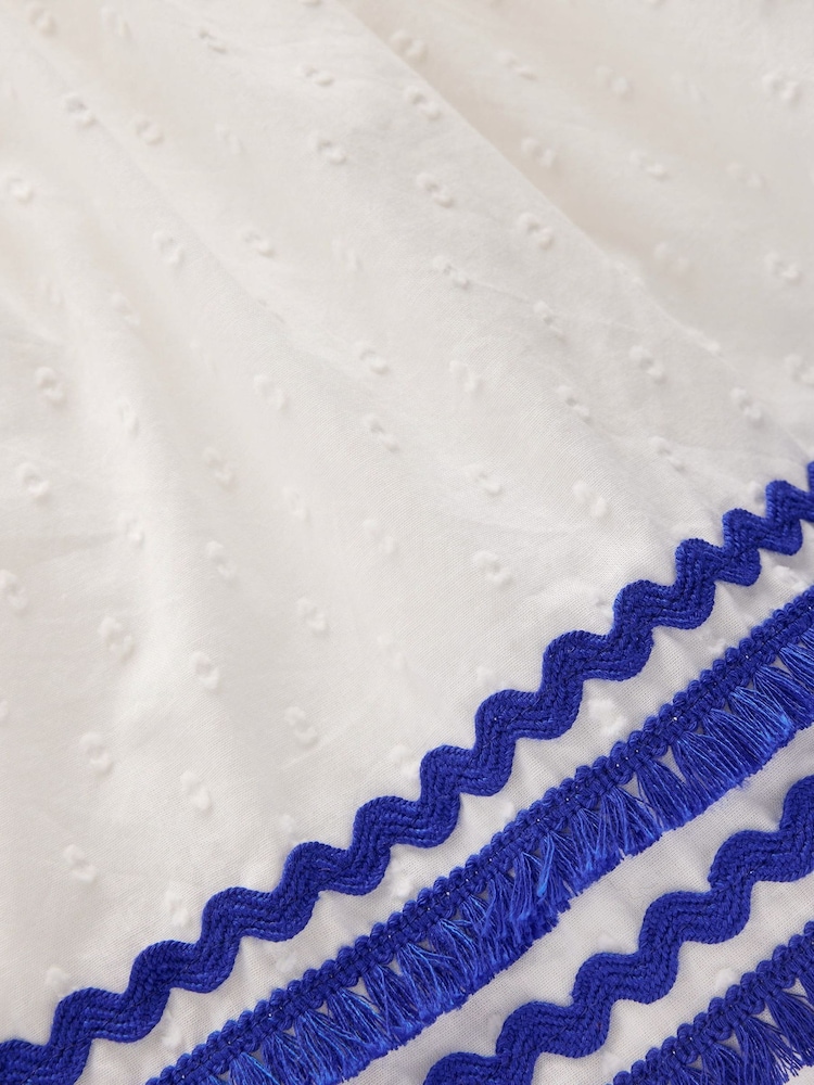 Boden Cream Flutter Sleeve Ric Rac Dress - Image 3 of 3