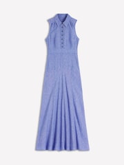 Boden Blue Erma Drop Waist Linen Dress - Image 5 of 5