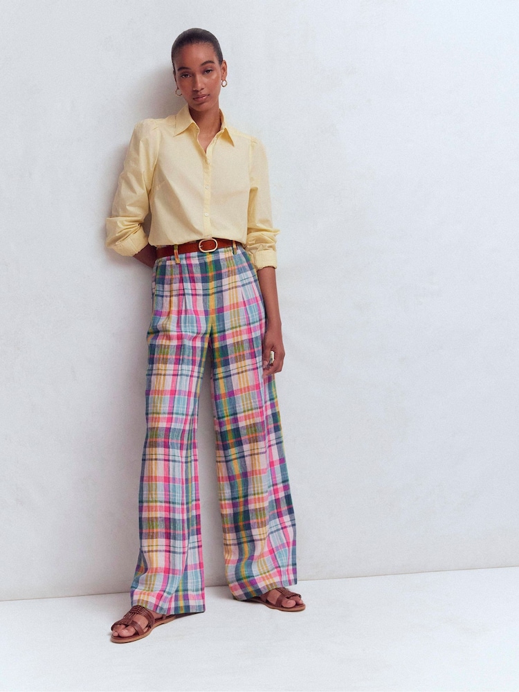 Boden Blue Kensington Linen Trousers - Image 1 of 5