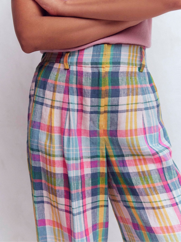 Boden Blue Kensington Linen Trousers - Image 2 of 5