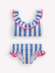 Boden Blue Frill V-Neck Bikini Set - Image 1 of 3