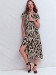 Boden Cream Marcia Jersey Shirt Dress - Image 1 of 6