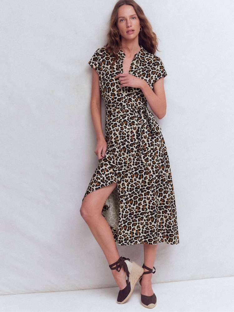 Boden Cream Marcia Jersey Shirt Dress - Image 1 of 6