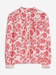 Boden Red Rhea Trim  Insert Cotton Blouse - Image 6 of 6