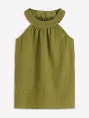 Boden Green Ruffle Double Cloth Top - Image 5 of 5
