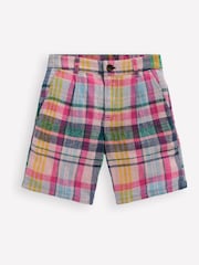 Boden Pink Madras Check Shorts - Image 1 of 3