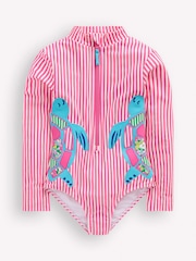 Boden Pink Fun Long Sleeve Swimsuit - Image 1 of 3