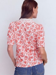 Boden Pink Nessa Broderie Collar Blouse - Image 3 of 5