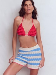 Boden Pink Ruffle Bikini Top - Image 1 of 6