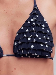 Boden Blue Ruffle Bikini Top - Image 2 of 7
