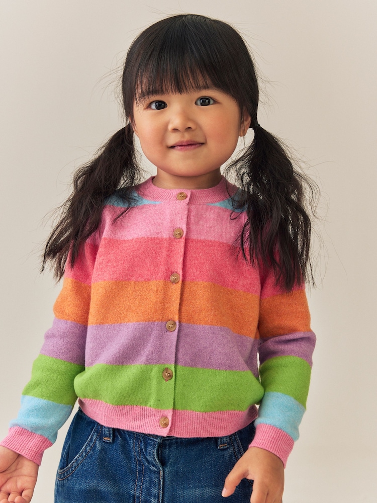 Rainbow Stripe Knit Cardigan (3mths-7yrs) - Image 1 of 8