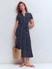 Boden Blue Naomi Jersey Midi Dress - Image 1 of 6
