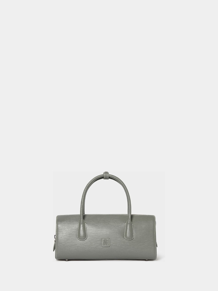 رمادي - Osprey London The Hepburn Leather Baguette Bag - Image 1 of 4