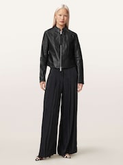 AllSaints Black Repurpose Sadler Jacket - Image 2 of 7