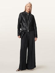 AllSaints Black Repurpose Sadler Jacket - Image 3 of 7