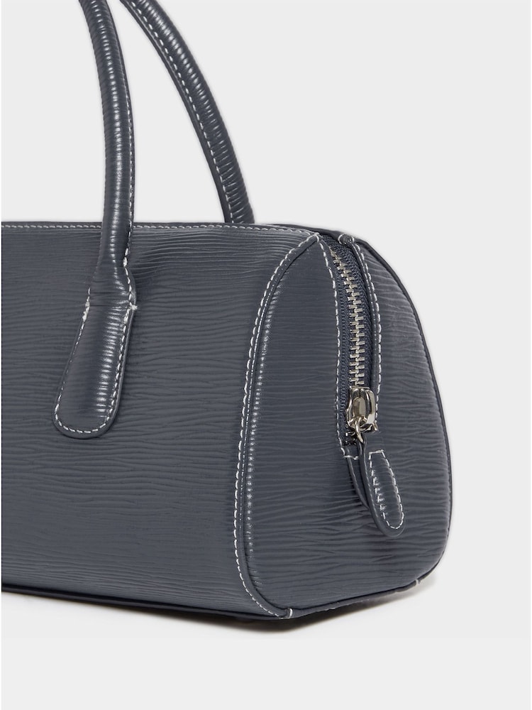أزرق - Osprey London The Hepburn Leather Baguette Bag - Image 5 of 5
