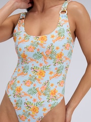 Boux Avenue Blue Bonita Scoop Swimsuit - Image 4 of 5