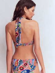 Boden Blue Minori Halter Tie Bikini Top - Image 2 of 6