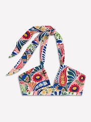 Boden Blue Minori Halter Tie Bikini Top - Image 5 of 6