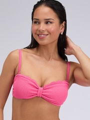 Boux Avenue Pink Kiri Scallop Bandeau Bikini Top - Image 2 of 7