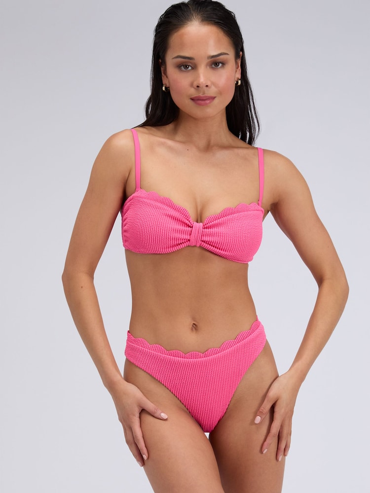 Boux Avenue Pink Kiri Scallop Bandeau Bikini Top - Image 7 of 7 Boux Avenue Pink Kiri Scallop Bandeau Bikini Top - Image 7 of 7