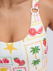 Boux Avenue White Bonita Scoop Swimsuit - Image 4 of 5