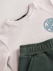 smALLSAINTS Neutral Distortion Oversized T-Shirt and Sweat Shorts Younger Set - Image 8 of 11
