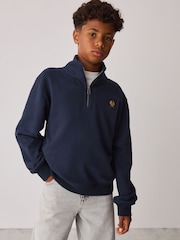 Belstaff Patch Quarter Zip Sweat Top - Imagen 3 de 5
