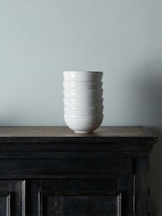 The Set 6 Piece White Bobble Cereal Bowls - Image 1 of 3
