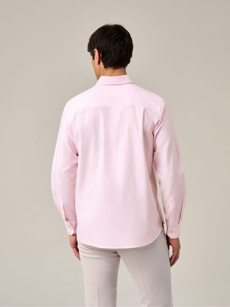 Skopes Pink Tailored Fit Casual Oxford Shirt - Image 2 of 7