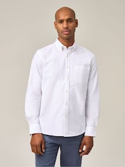 Skopes White Tailored Fit Casual Oxford Shirt - Image 1 of 7