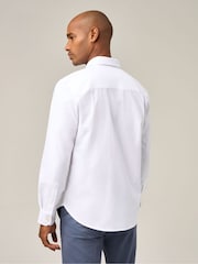 Skopes White Tailored Fit Casual Oxford Shirt - Image 2 of 7