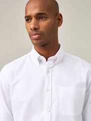 Skopes White Tailored Fit Casual Oxford Shirt - Image 4 of 7