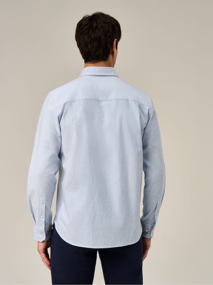 Skopes Light Blue Tailored Fit Casual Oxford Shirt - Image 2 of 7