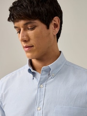 Skopes Light Blue Tailored Fit Casual Oxford Shirt - Image 4 of 7