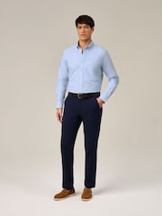 Skopes Blue Tailored Fit Casual Oxford Shirt - Image 2 of 7