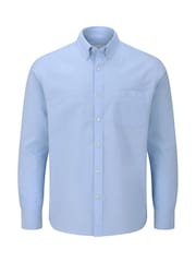 Skopes Blue Tailored Fit Casual Oxford Shirt - Image 5 of 7