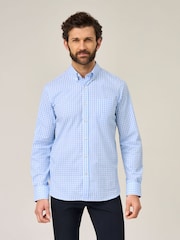 Skopes Sky Blue Tailored Fit Casual Oxford Shirt - Image 1 of 7