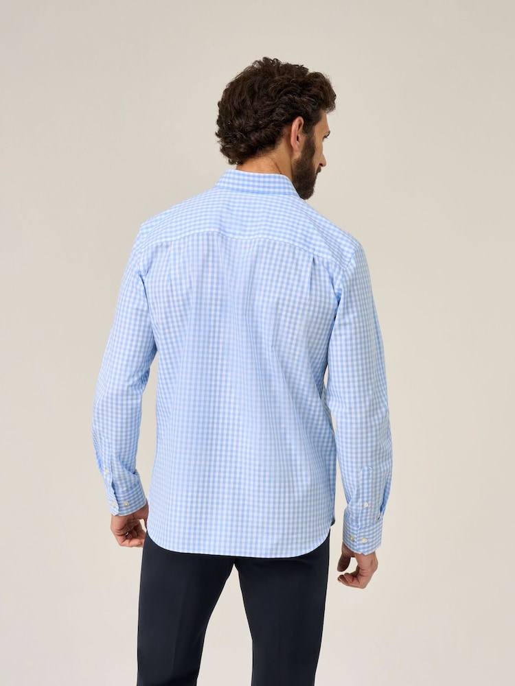 Skopes Sky Blue Tailored Fit Casual Oxford Shirt - Image 2 of 7