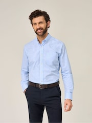 Skopes Sky Blue Tailored Fit Casual Oxford Shirt - Image 3 of 7