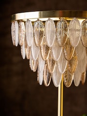 Rockett St George Brass Feather Leaf Chandelier Ceiling Light - Image 3 of 5