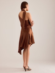 Anthropologie Ruby Scarf-Detail Asymmetric Mini Dress - Image 2 of 4