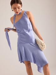 Anthropologie Ruby Scarf-Detail Asymmetric Mini Dress - Image 1 of 4