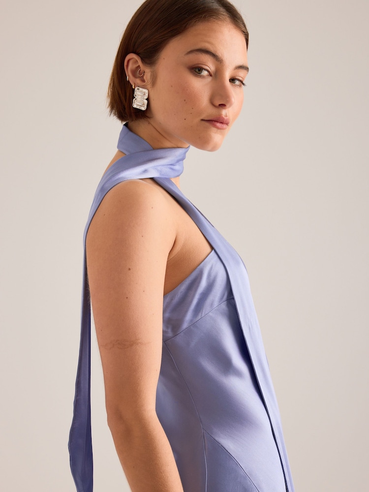 Anthropologie Ruby Scarf-Detail Asymmetric Mini Dress - Image 4 of 4