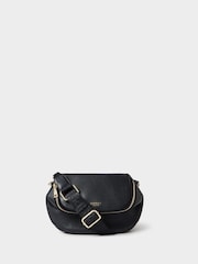 Osprey London Black The Crumple Leather Sling Bag - Image 1 of 6