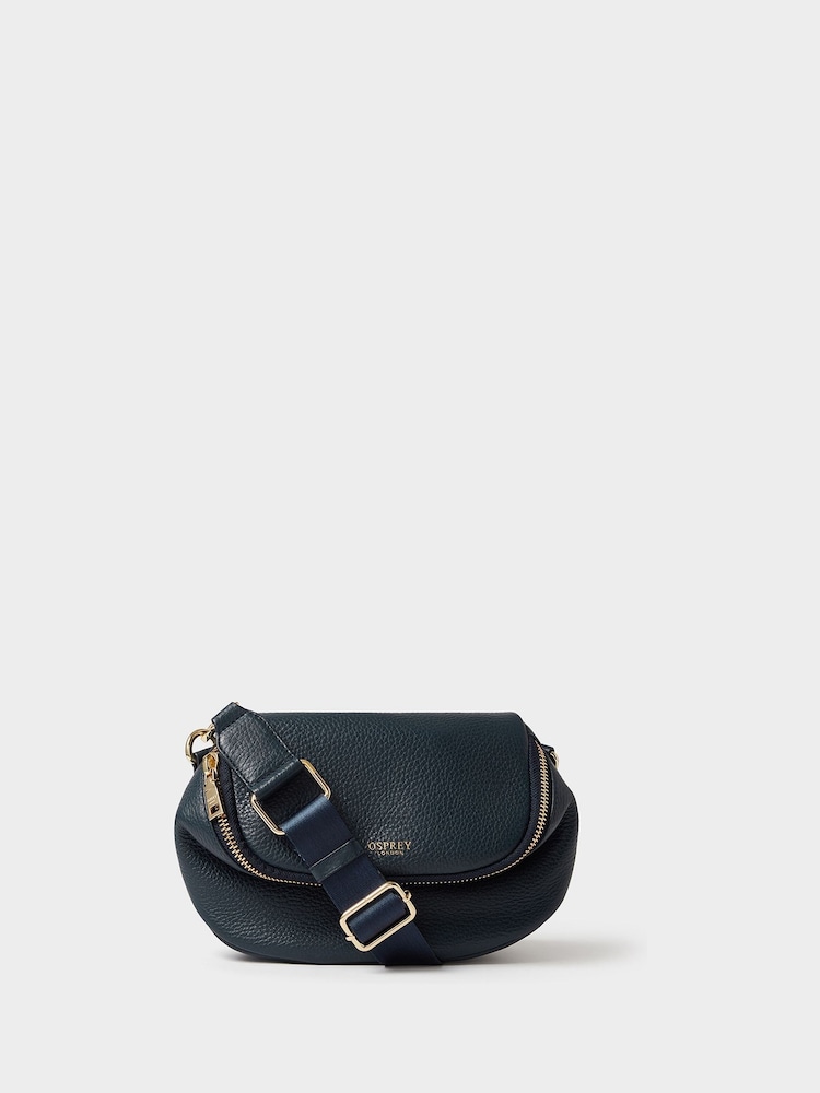 Osprey London Blue The Crumple Leather Sling Bag - Image 1 of 6