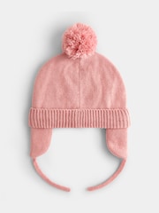 JoJo Maman Bébé Pink Unicorn Pom Pom Knitted Hat - Image 2 of 4