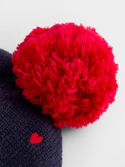 JoJo Maman Bébé Pom Pom Knitted Hat - Bilde 4 av 4